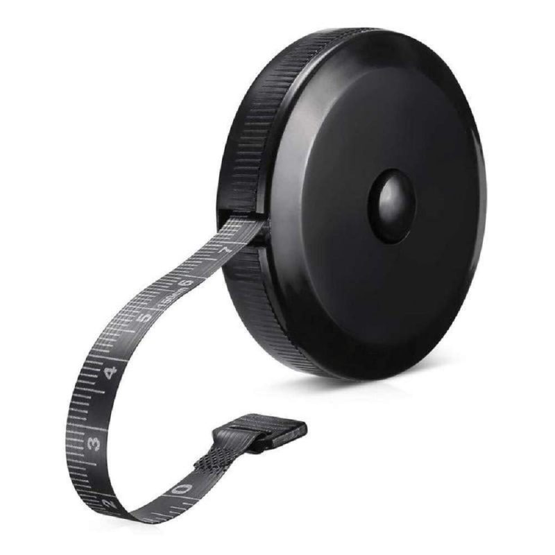 Soft Tape Measure Retractable Measuring for Body Fabric Sewing Tailor Cloth Knitting Craft Weight Loss Measurements Retractable Black Double Scales Rulers 1 Pack