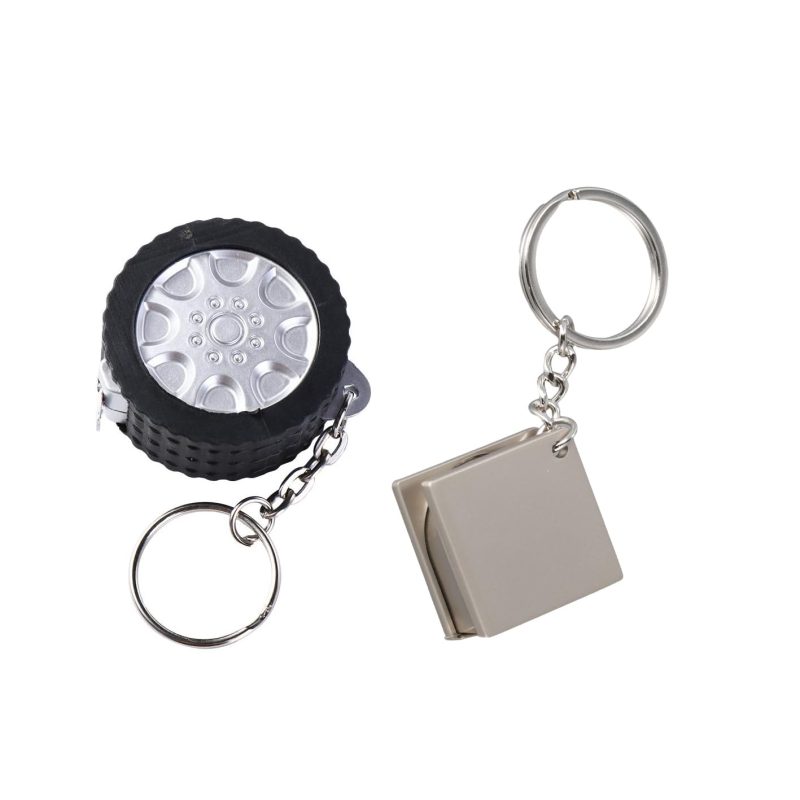 Tape Measure Keychain 2Pcs, 1M Retractable Tape Measure Keychain,Portable Keyring Pull Ruler,Small Stainless Steel Pocket Tape Measure Keychain - Image 2