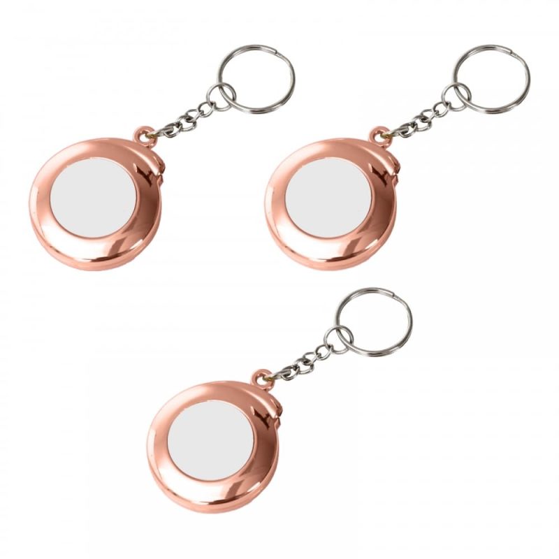Small Tape Measure Keychains, 3PCS 2M/6.5FT Retractable Measuring Tape Stainless Steel Pocket Measurement Tape for Birthday Party Favors Daily Use