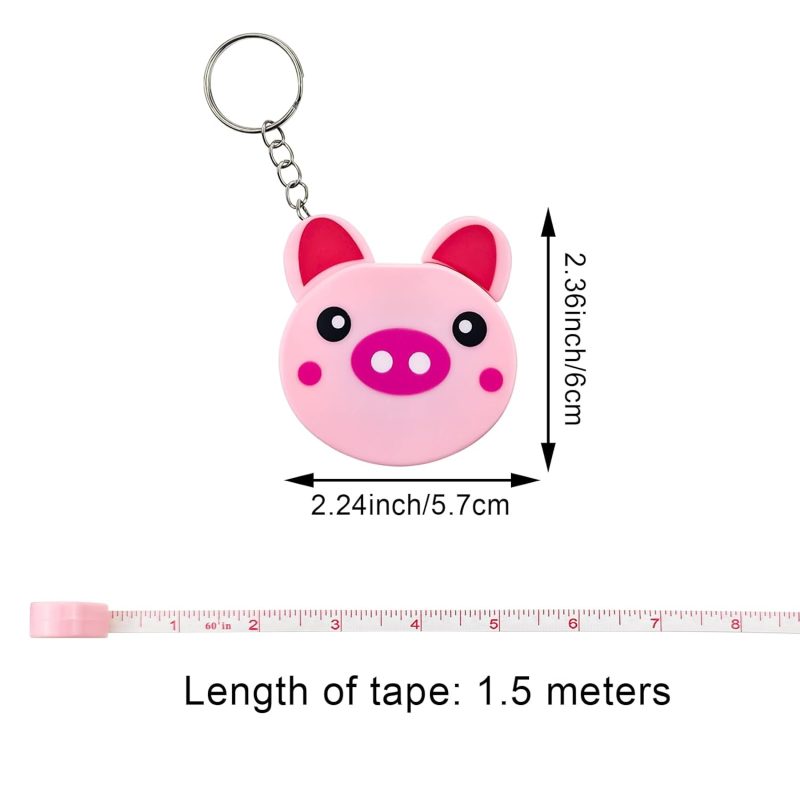 6 Pack Animal Retractable Small Tape Measure Body Measuring Tape for Sewing, Seamstress, Tailor, Cloth, Waist, Crafting, Fitness, Dual Sided Multipurpose - Accurate & Precise - Image 2