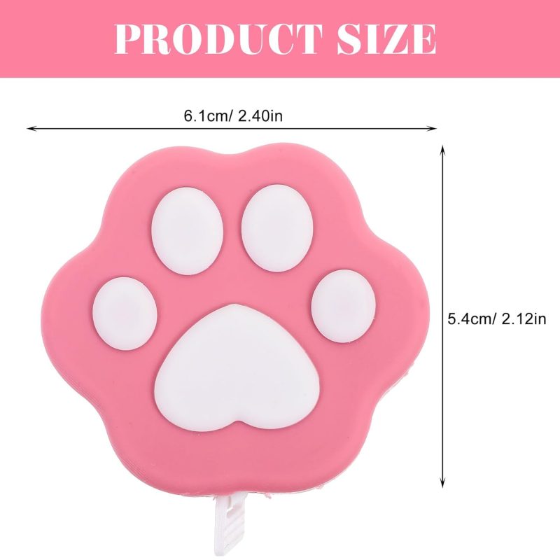 Tape Measure, Cat Paw Shape Measuring Tape Mini Tape Measure Measuring Tape for Body Measurements Waist Measuring Ruler Cloth Tape Measure for Sewing Fitness - Image 2