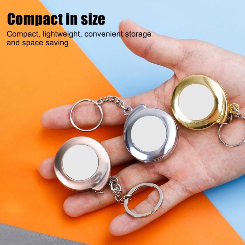 Small Tape Measure Keychains, 3PCS 2M/6.5FT Retractable Measuring Tape Stainless Steel Pocket Measurement Tape for Birthday Party Favors Daily Use - Image 2