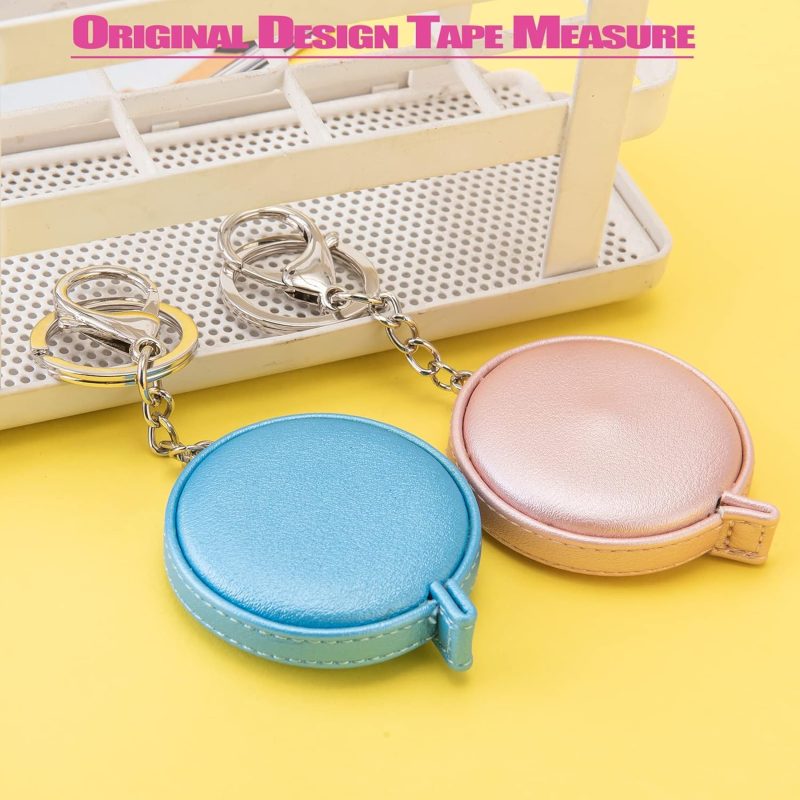 5 Pack Tape Measure Measuring Tape for Body Tailor Cloth Sewing Craft Measurements, Retractable Keychain Tape Measure 79 Inches and Soft Measuring Tape Set 60 Inches Dual Sided (Pink Blue Grey) - Image 2