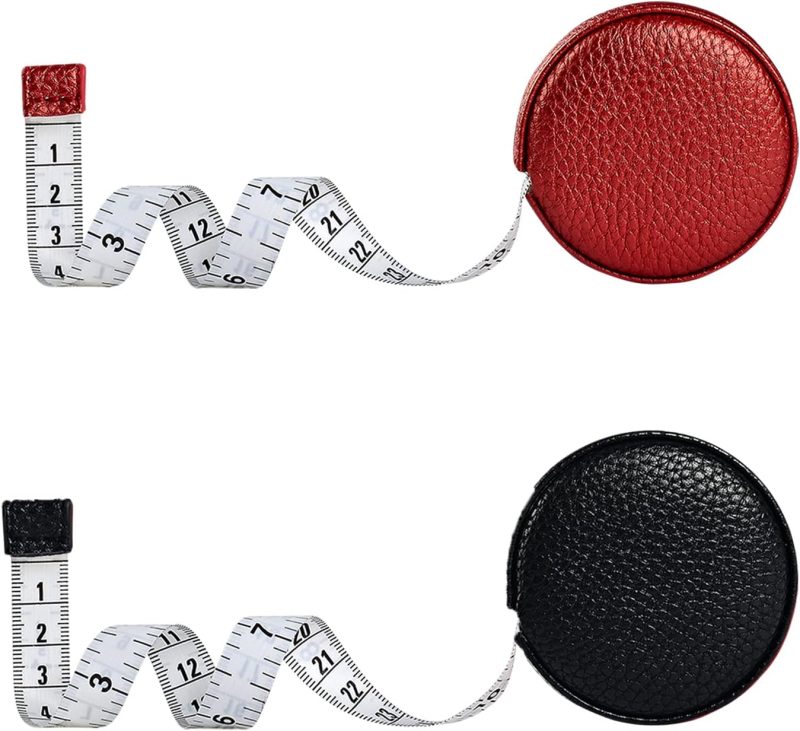 3m/120 Tape Measure Body Measuring Tape for Body Cloth Tape Measure for Sewing Fabric Tailors Medical Measurements Tape Dual Sided Cloth Tailor Craft Ruler Retractable (Black+Red)