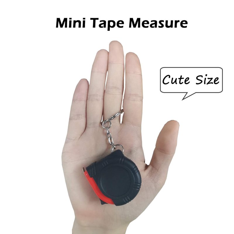 1m/3ft Retractable Tape Measure Mini Keychain Metric/Inch Measuring Tape Portable Tape Ruler with Stable Slide Lock for Body Measuring, Kids - Image 2